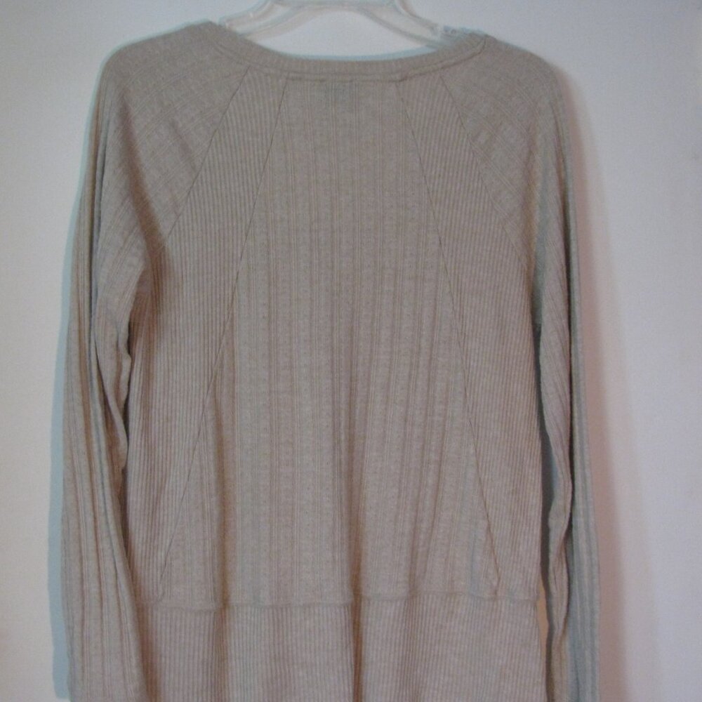 * Como Vintage Sweater XL EUC tan Long Sleeve Ribbed Knit Top Super Soft - Picture 5 of 6